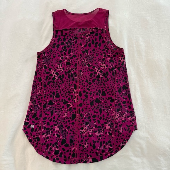 Lululemon Sculp Tank Top Cheetah Print Magenta Purple - Picture 8 of 10